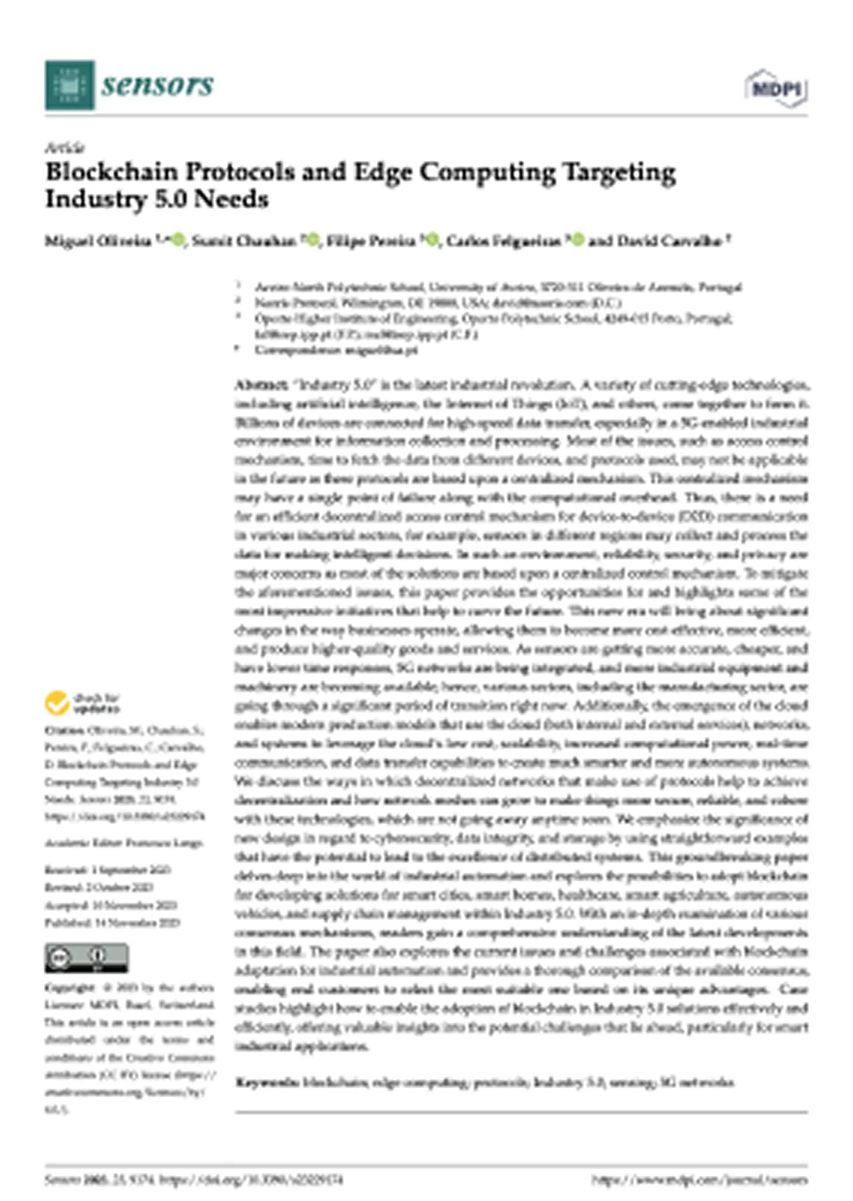 Blockchain Protocols & Edge Computing