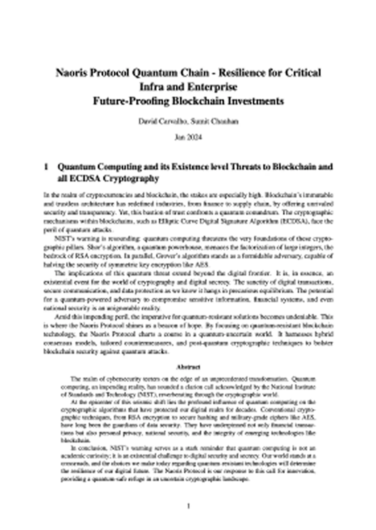 Quantum Chain Future Proofing