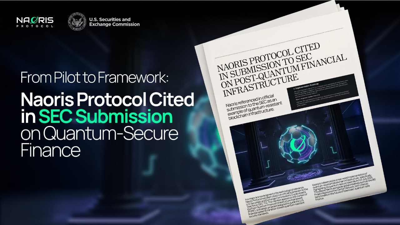 Naoris Protocol cited in Submission to SEC on Post-Quantum Financial Infrastructure